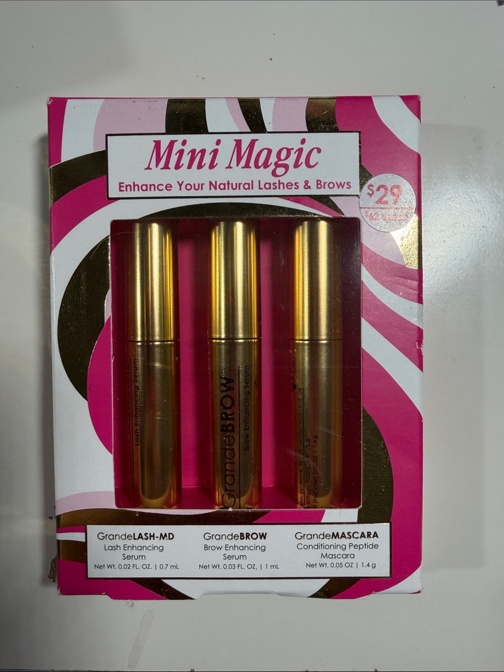 Mini Magic GrandeLASH & GrandeBROW Set - Gold & Pink